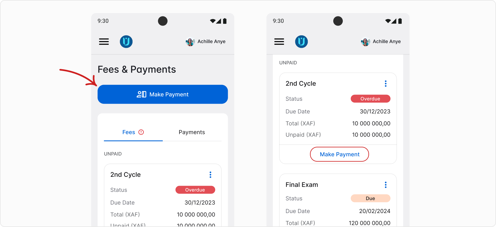 Make payment guide screenshots
