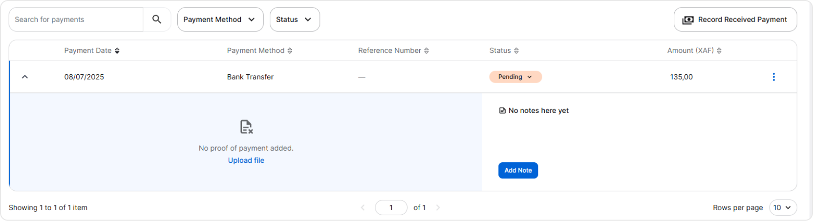 Payment details image